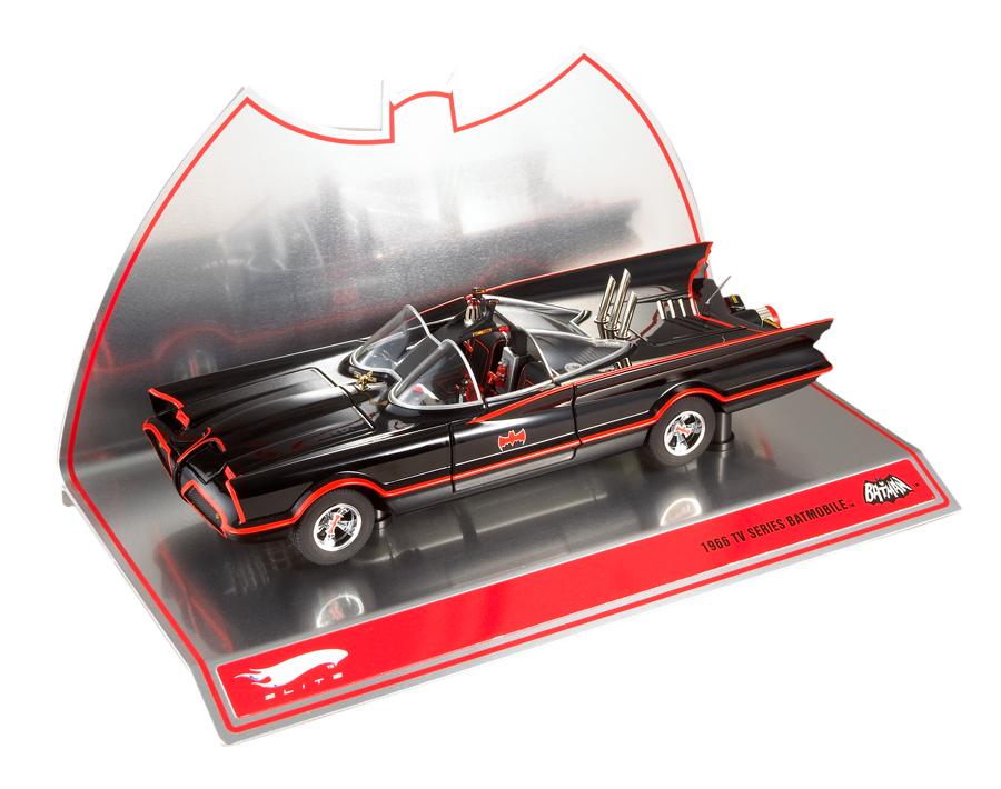 1:18 Hot Wheels SUPER Elite 1966 BATMAN TV Series Batmobile black