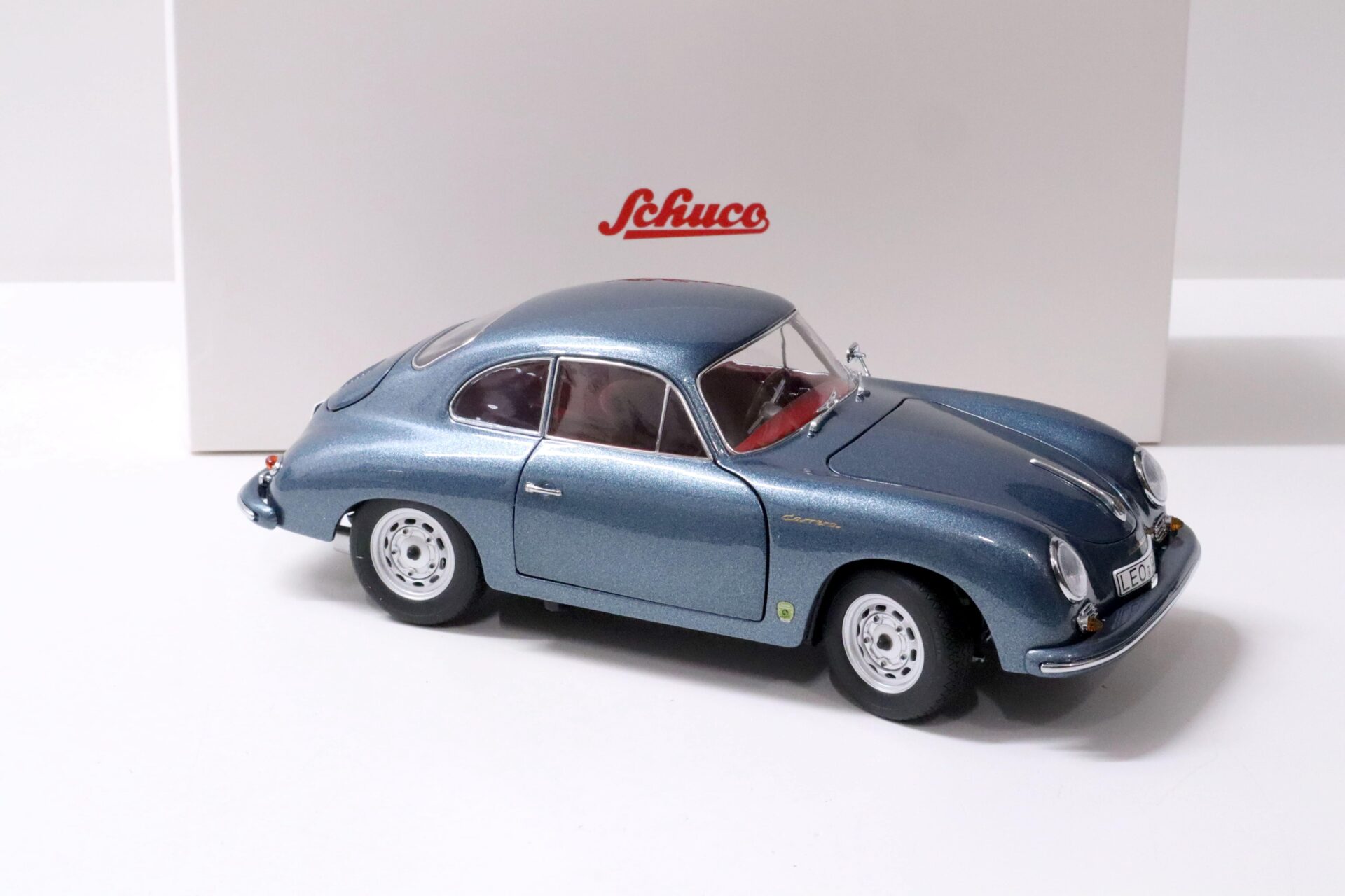 1:18 Schuco Porsche 356 A Carrera Coupe blue metallic "70 Jahre Porsche"