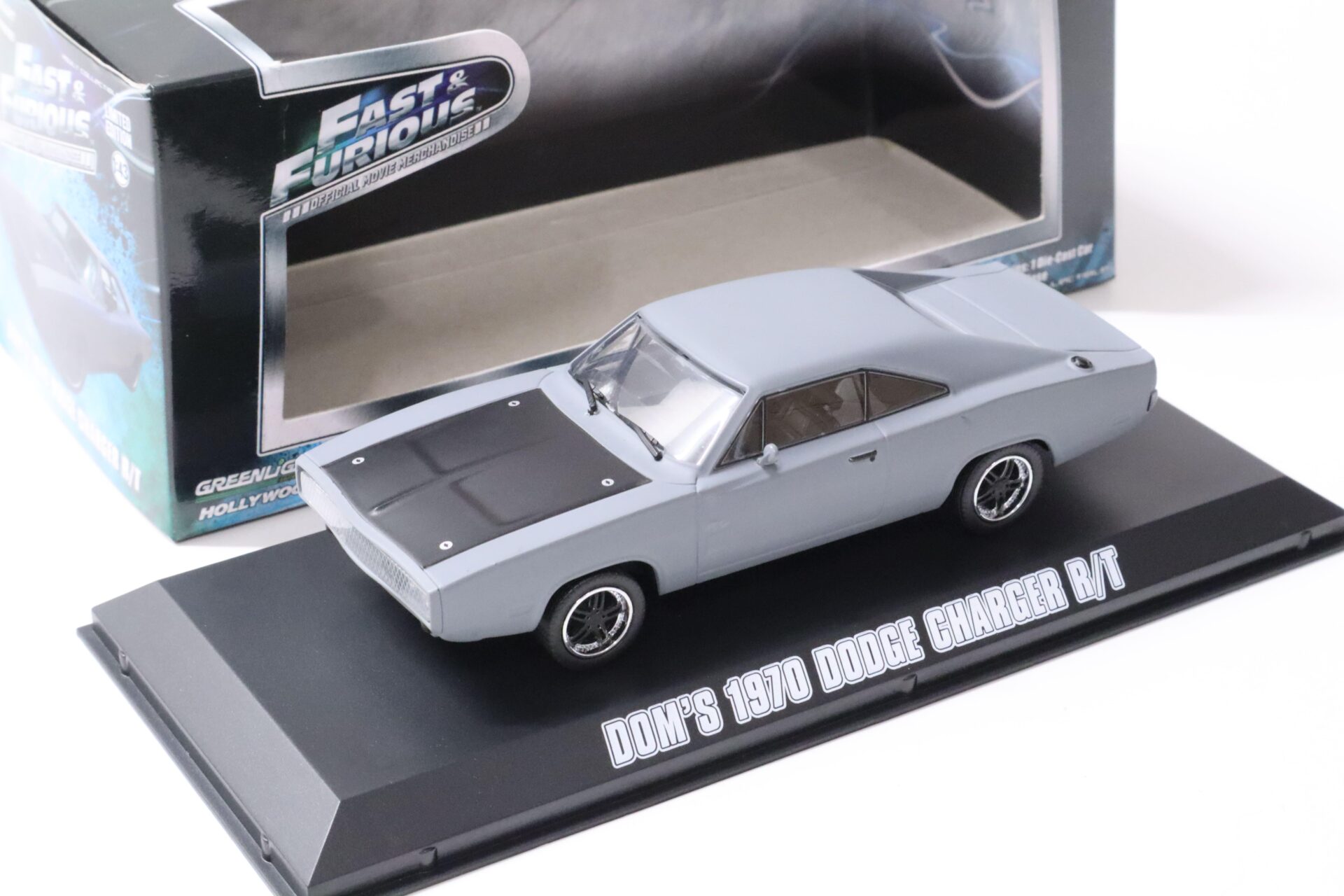 1:43 Greenlight Fast and Furious DOMÂ´s 1970 Dodge Charger R/T Coupe grey