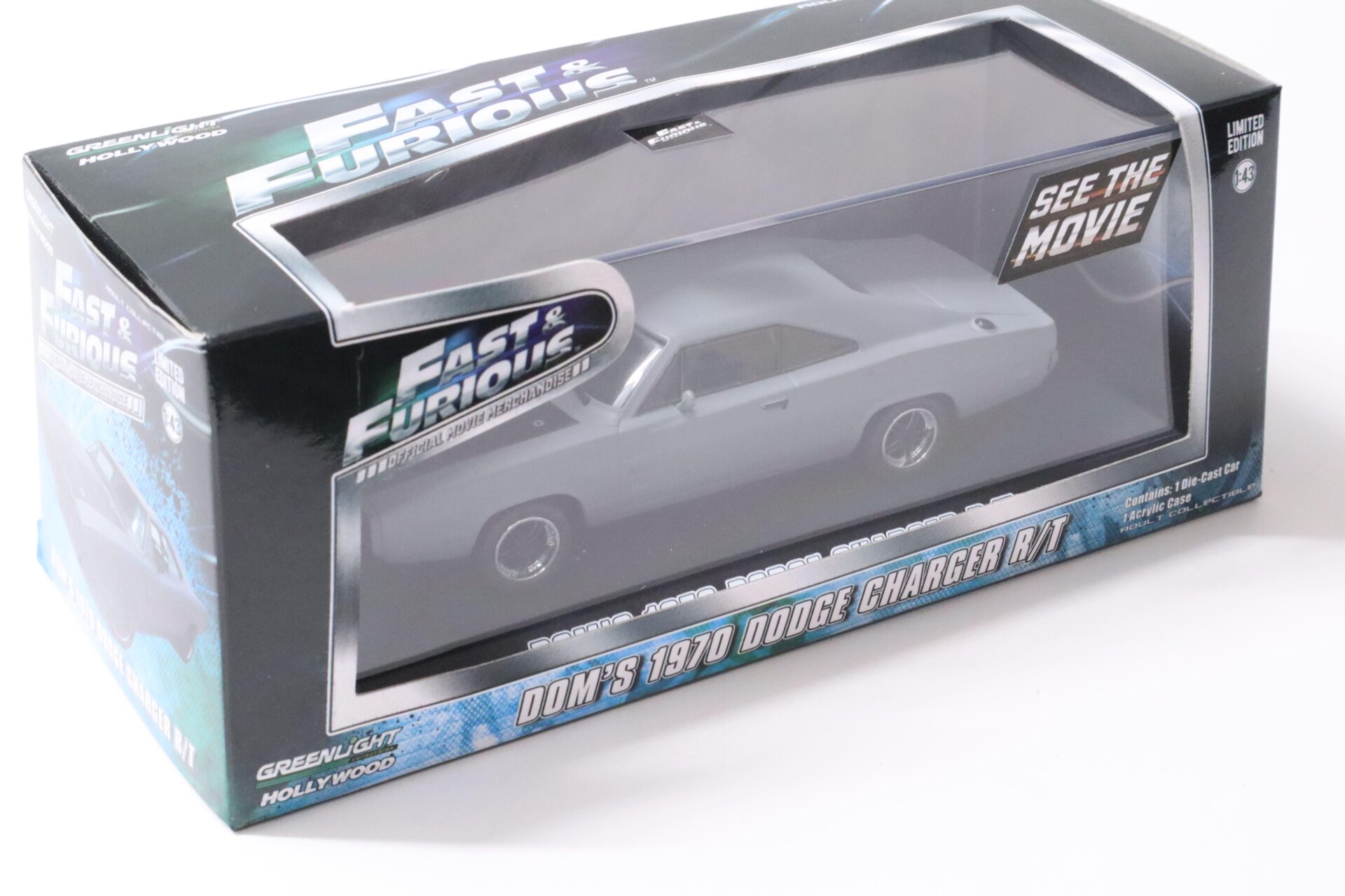 1:43 Greenlight Fast and Furious DOMÂ´s 1970 Dodge Charger R/T Coupe grey