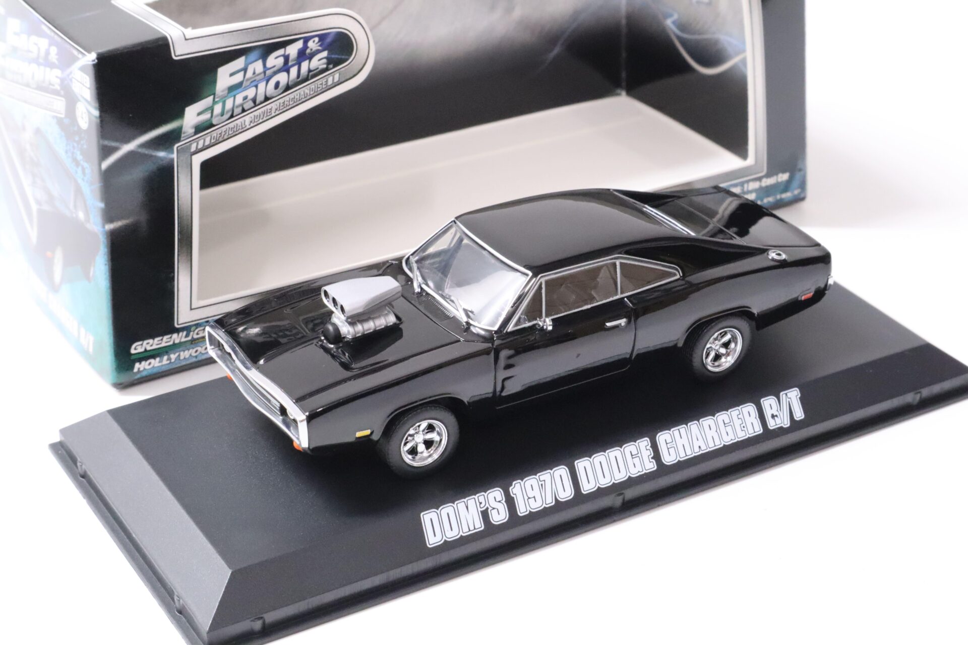 1:43 Greenlight Fast and Furious DOMÂ´s 1970 Dodge Charger R/T black