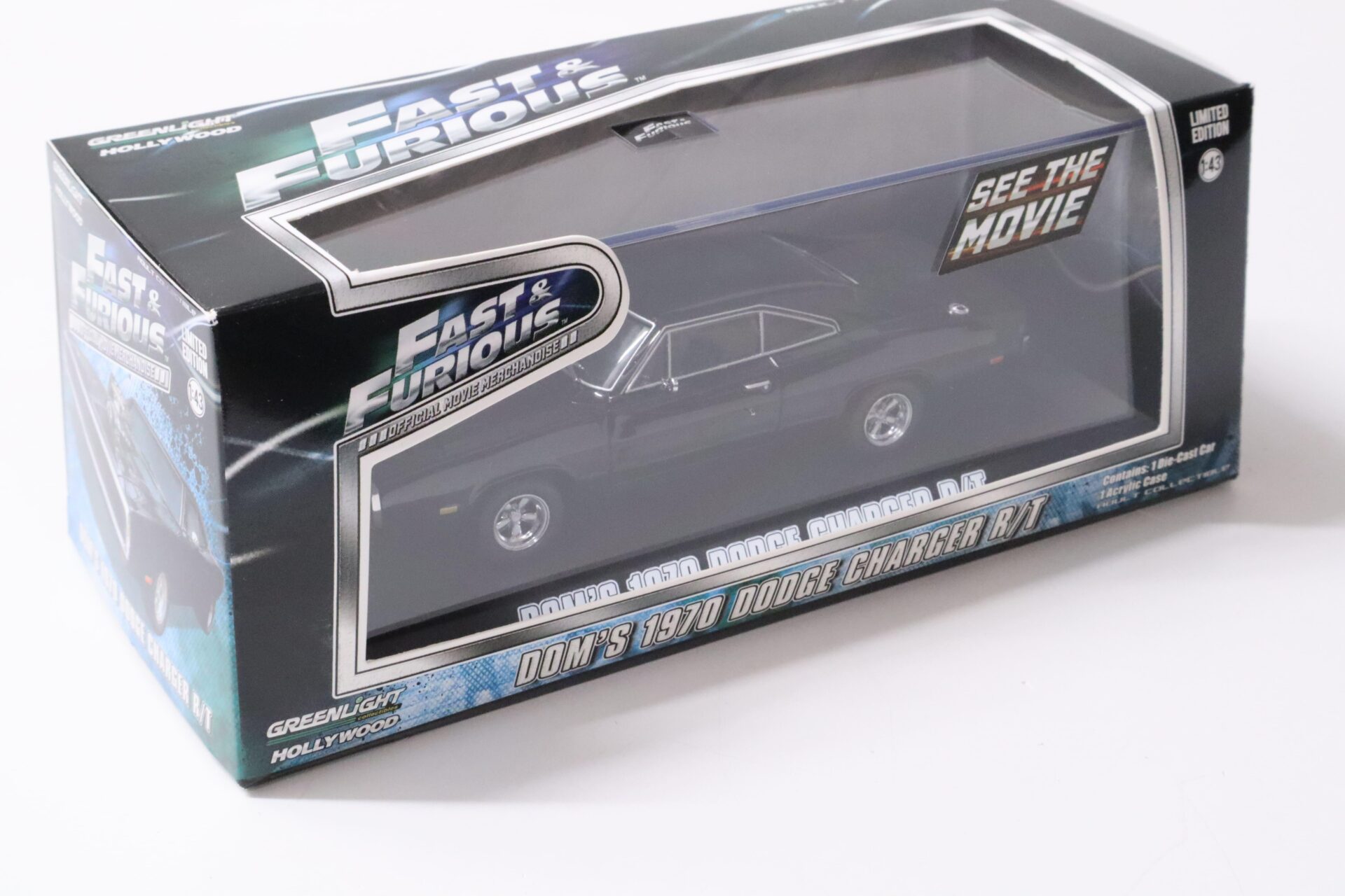 1:43 Greenlight Fast and Furious DOMÂ´s 1970 Dodge Charger R/T black