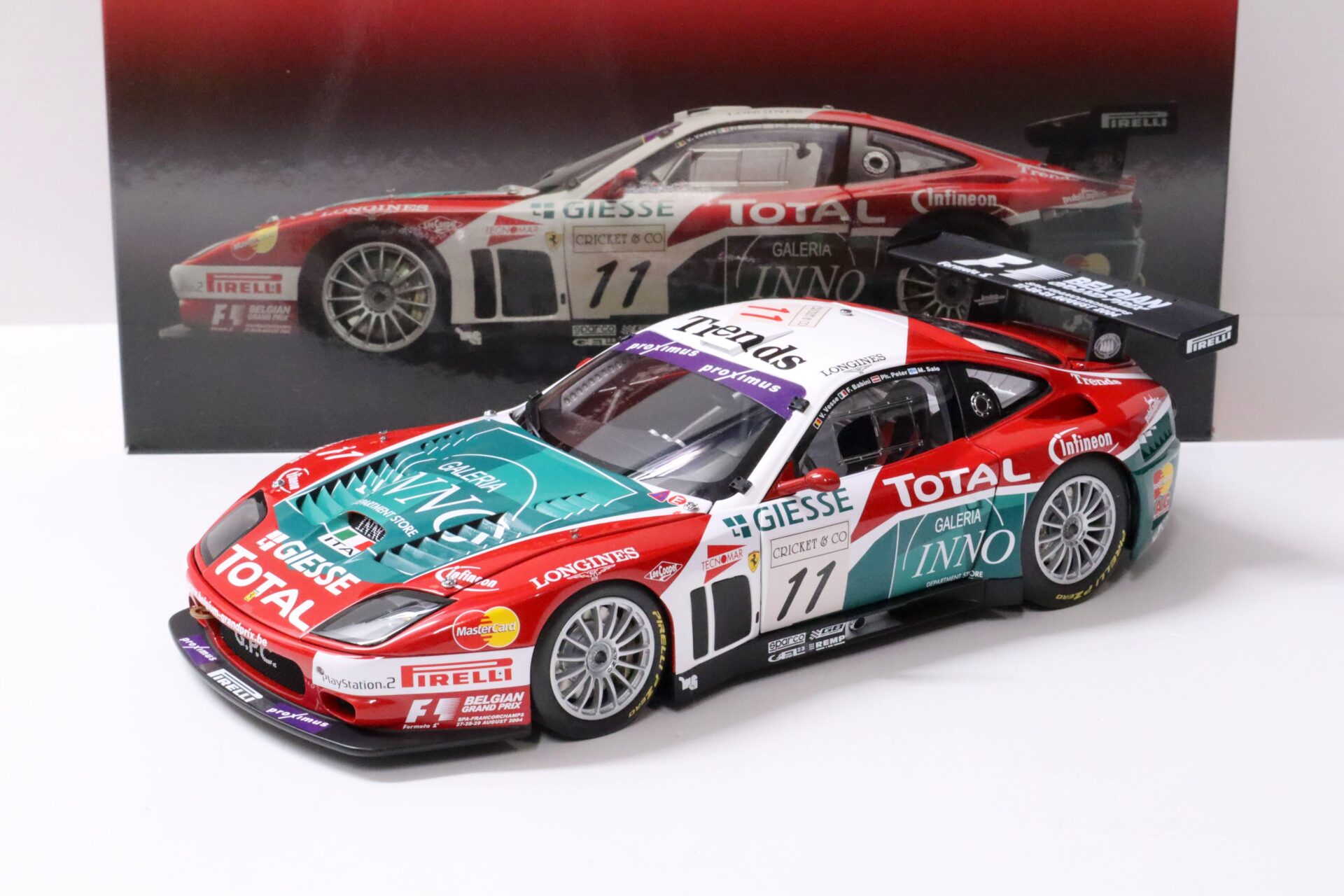 1:18 Kyosho Ferrari 575 GTC Team GPC Spa-Francorchamps 2004 TOTAL #11