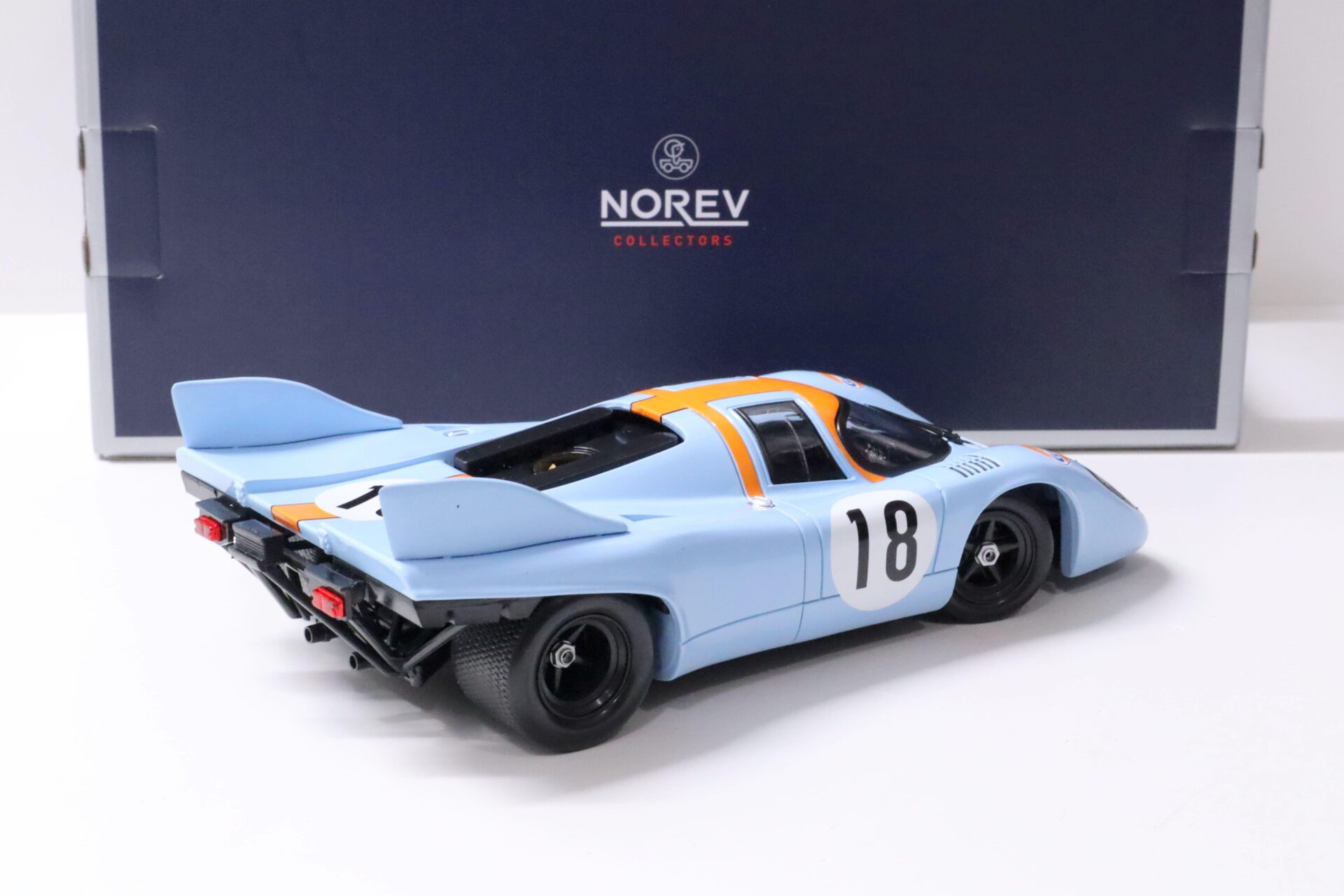 1:18 Norev Porsche 917K Training Session 24h LeMans 1971 Gulf Racing Siffert/ Bell