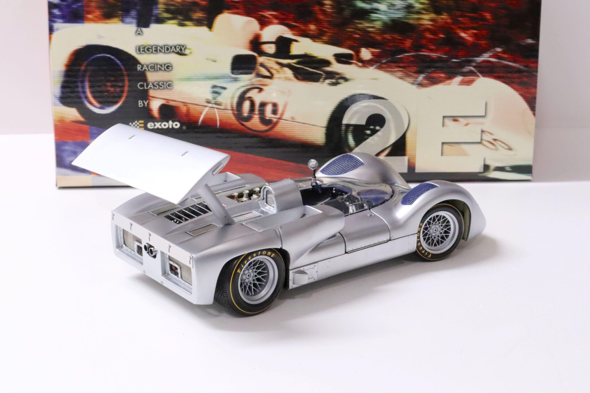 1:18 Exoto 1966 CHAPARRAL 2E CAN AM Pure Line Polished Aluminium