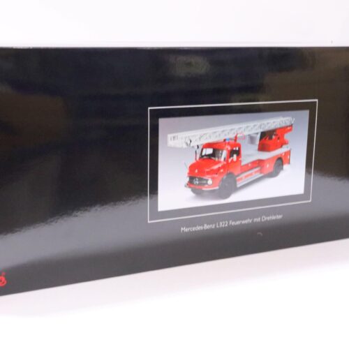 1:18 Schuco Mercedes L322 mit Drehleiter METZ DL22 Feuerwehr red