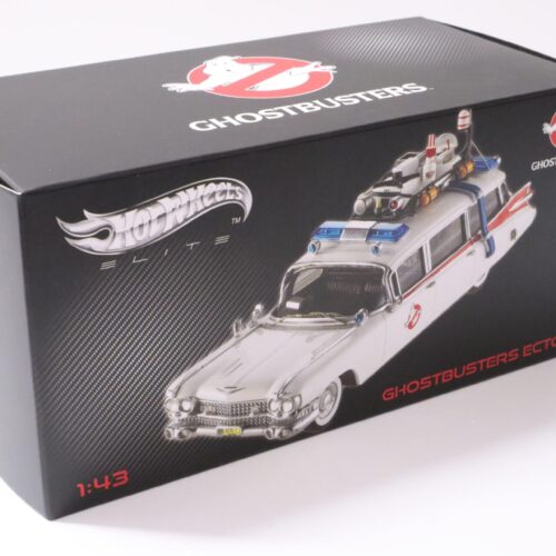 1:43 Hot Wheels Elite 1959 Cadillac Miller GHOSTBUSTERS ECTO 1 white SEALED