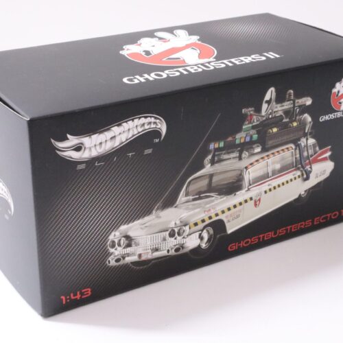 1:43 Hot Wheels Elite 1959 Cadillac Miller GHOSTBUSTERS ECTO 1A white SEALED