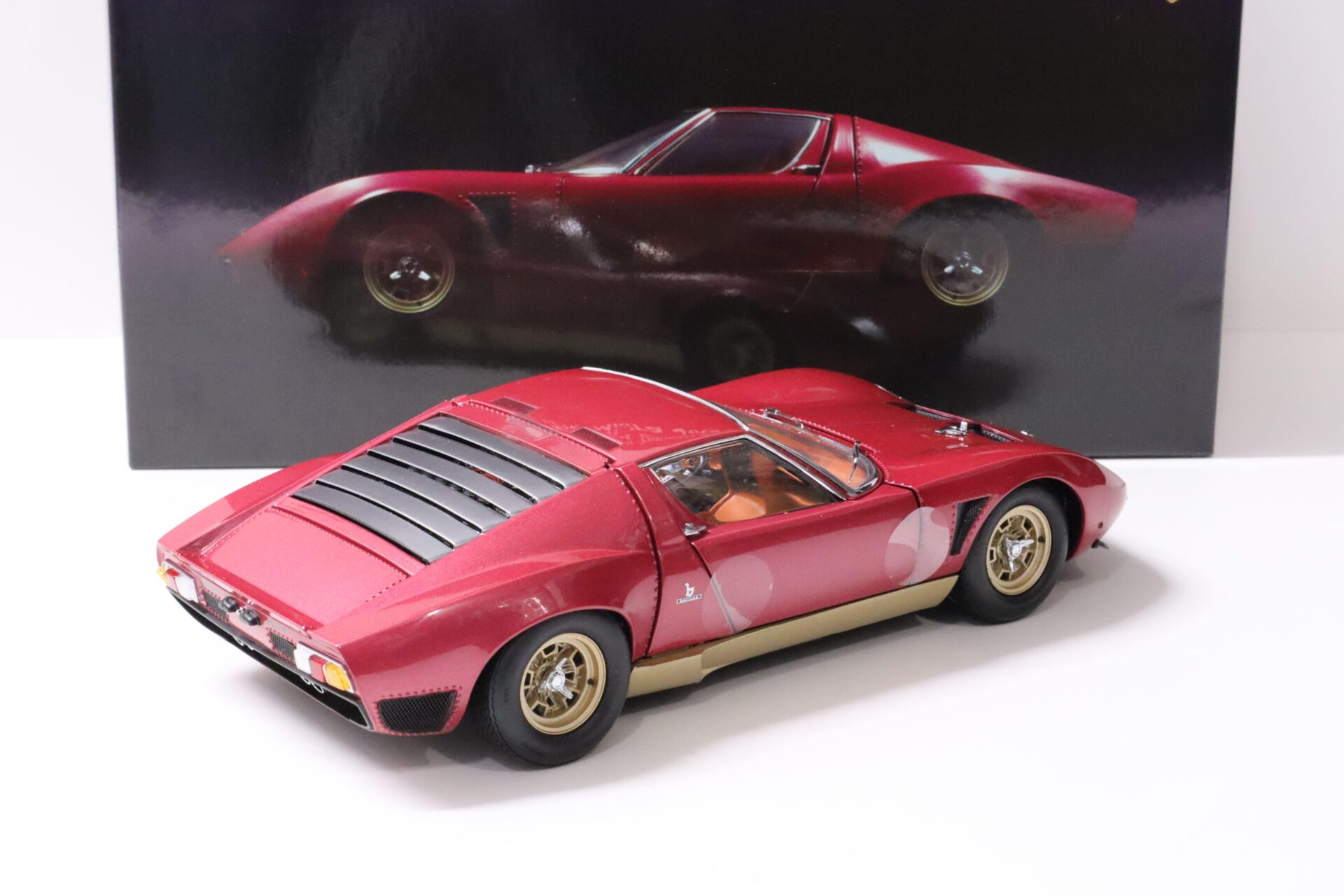 1:18 Kyosho Lamborghini Miura Jota SVJ Coupe Burgundy red