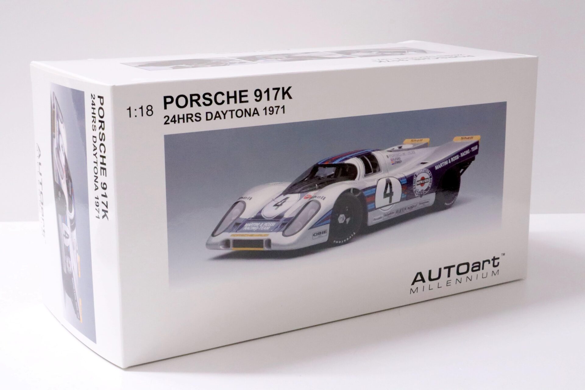 1:18 AUTOart Porsche 917K 24h Daytona 191 VIC Elford/ Van Lennep #4 MARTINI Racing