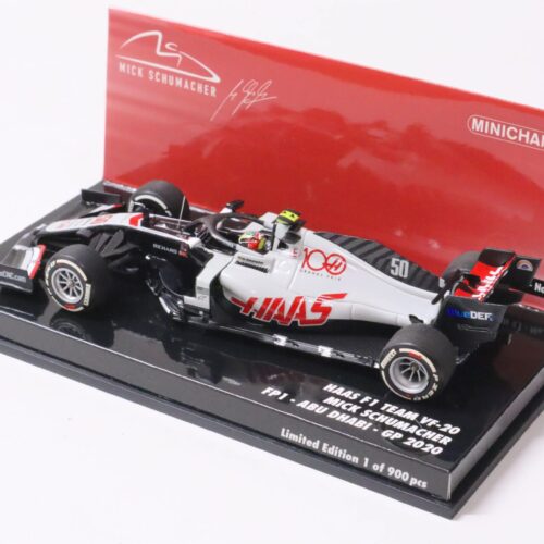 1:43 Minichamps HAAS F1 Team VF-20 M.Schumacher FP1 ABU Dhabi GP 2020