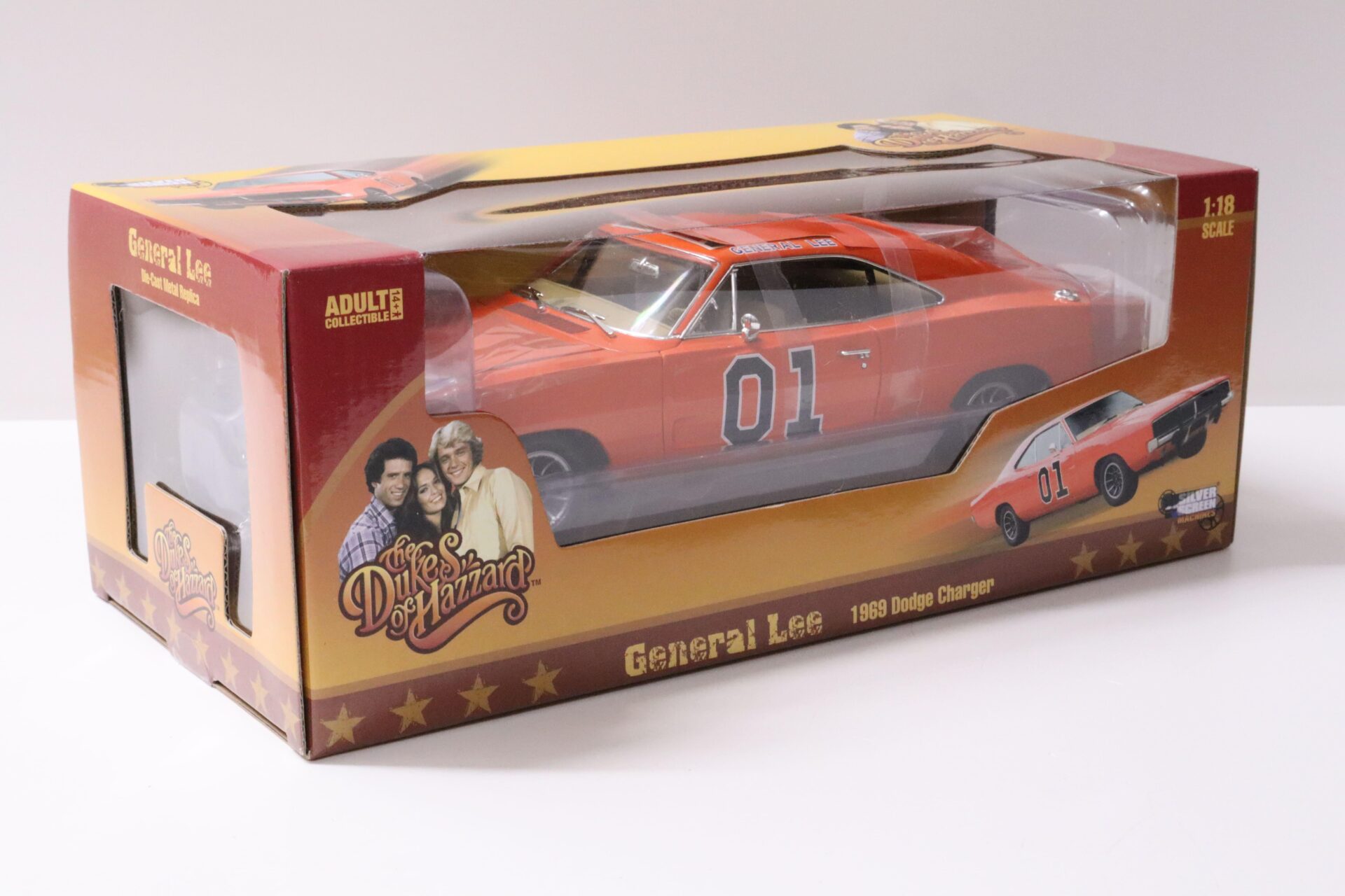 1:18 Auto World 1969 Dodge Charger General Lee Dukes of Hazzard orange #01