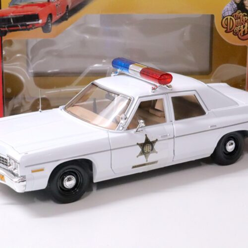 1:18 Auto World 1975 Dodge Monaco Police Car Hazzard Country Dukes of Hazzard