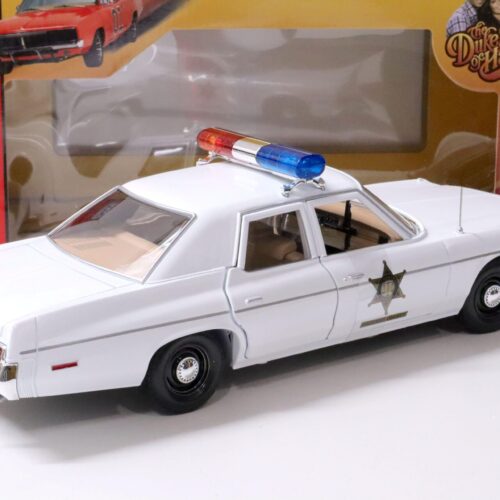 1:18 Auto World 1975 Dodge Monaco Police Car Hazzard Country Dukes of Hazzard