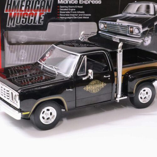 1:18 Auto World 1978 Dodge Warlock Pick-Up Midnite Express black