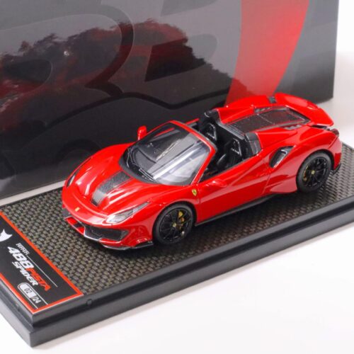 1:43 BBR Ferrari 488 Pista Spider Rosso Corsa 322 red/ black stripe - Limited 24 pcs.