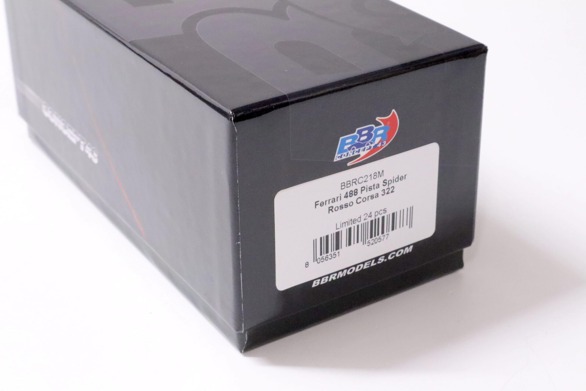 1:43 BBR Ferrari 488 Pista Spider Rosso Corsa 322 red/ black stripe - Limited 24 pcs.