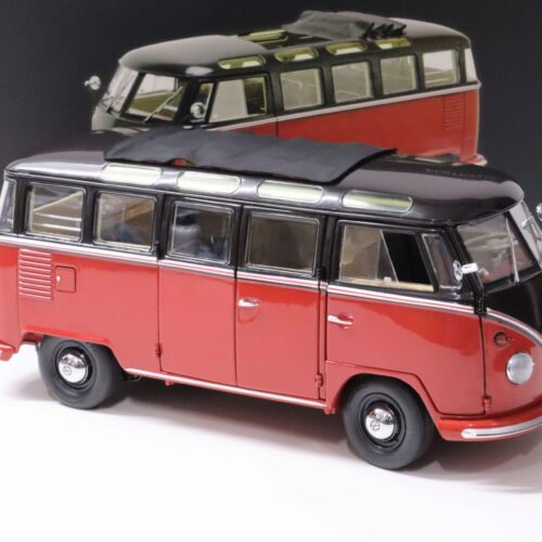1:18 Schuco VW T1 Samba Bus black/ red