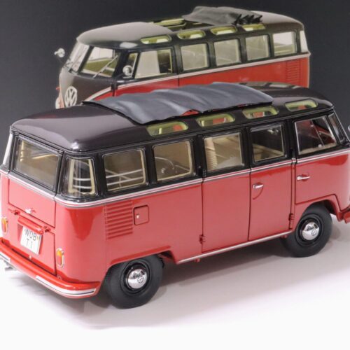 1:18 Schuco VW T1 Samba Bus black/ red