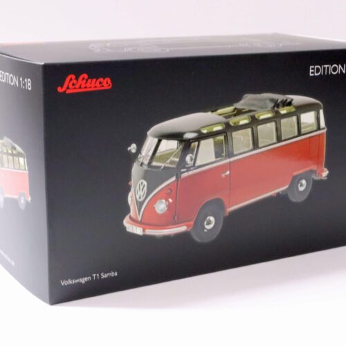 1:18 Schuco VW T1 Samba Bus black/ red