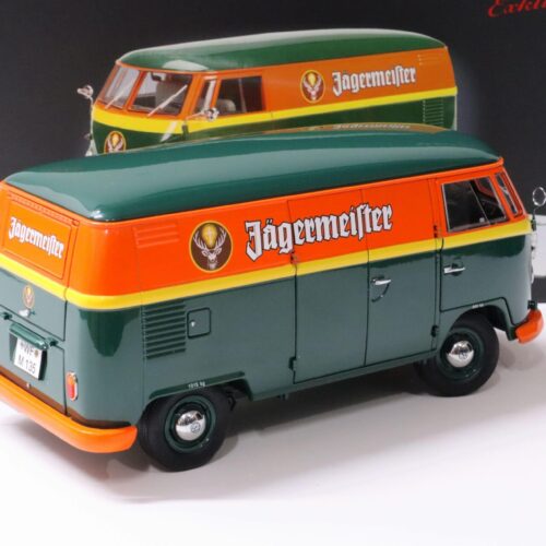 1:18 Schuco VW T1 Transporter Kasten Jägermeister green/ orange