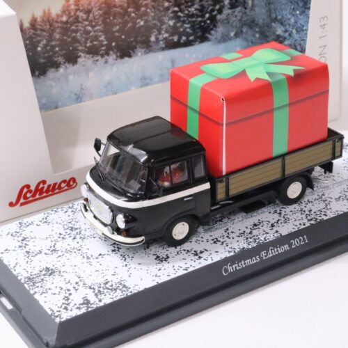 1:43 Schuco Barkas B1000 Pritsche + Geschenk "CHRISTMAS EDITION 2021" black