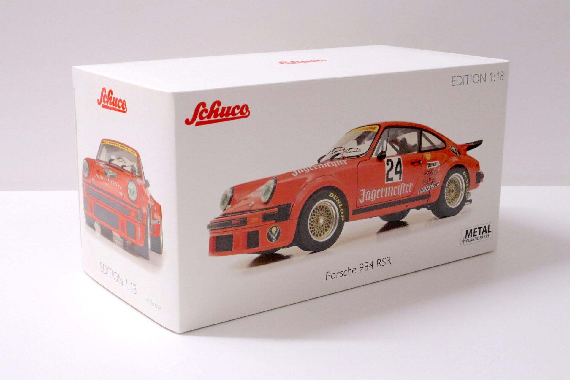 1:18 Schuco Porsche 934 RSR Jägermeister Max Moritz #24 orange