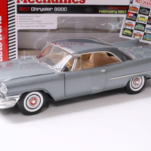 1:18 Auto World Chrysler 300C Coupe 1957 light grey Popular Mechanics