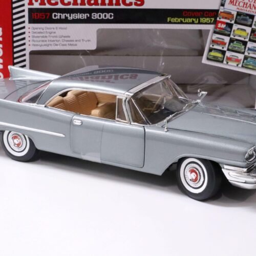 1:18 Auto World Chrysler 300C Coupe 1957 light grey Popular Mechanics