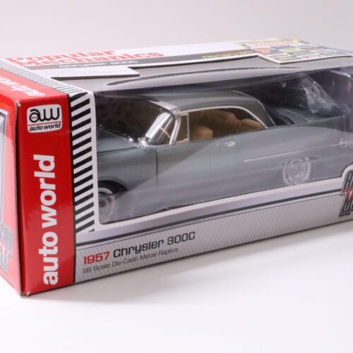1:18 Auto World Chrysler 300C Coupe 1957 light grey Popular Mechanics