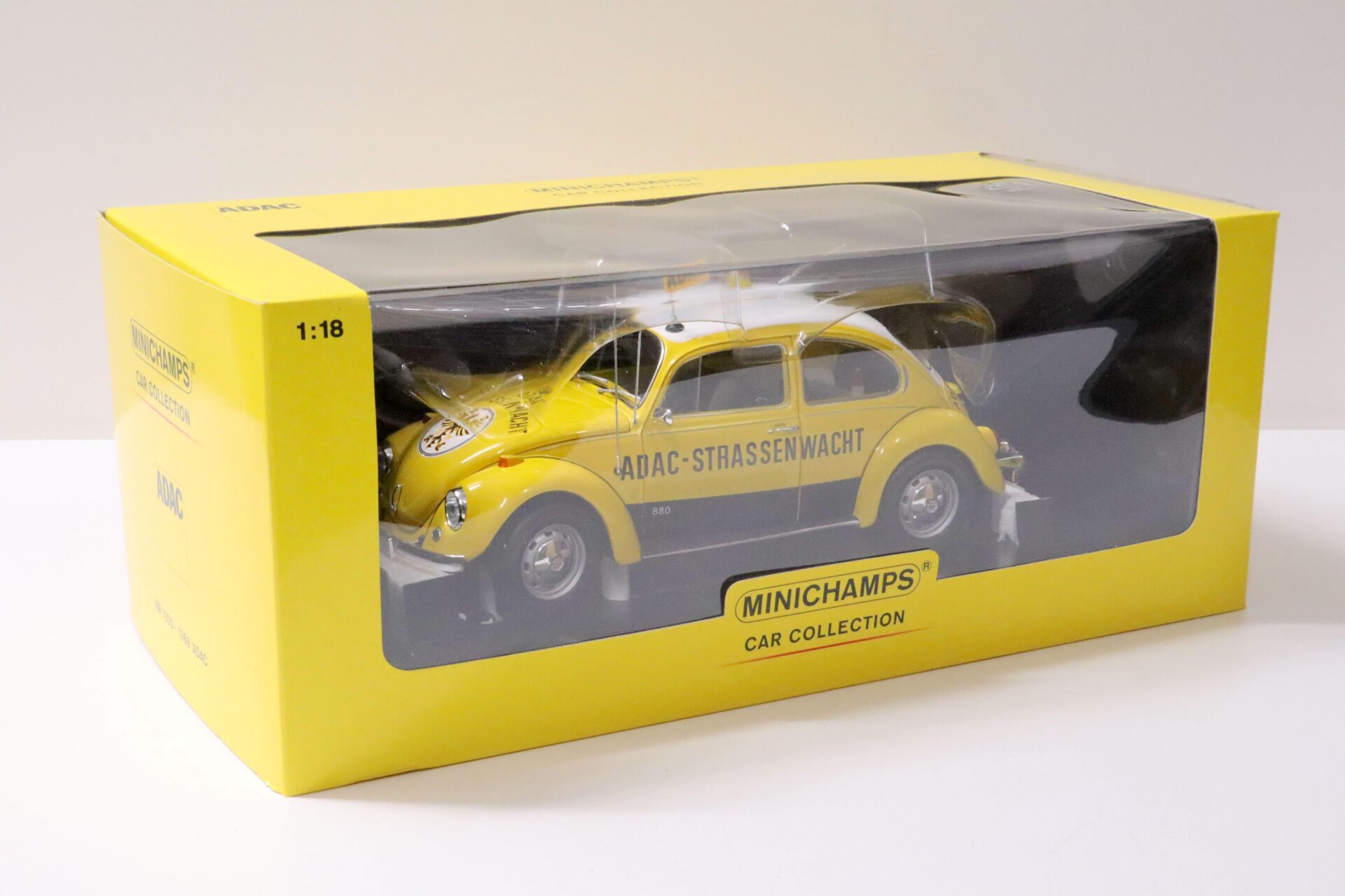 1:18 Minichamps VW Käfer 1300 ADAC Strassenwacht 1969 yellow