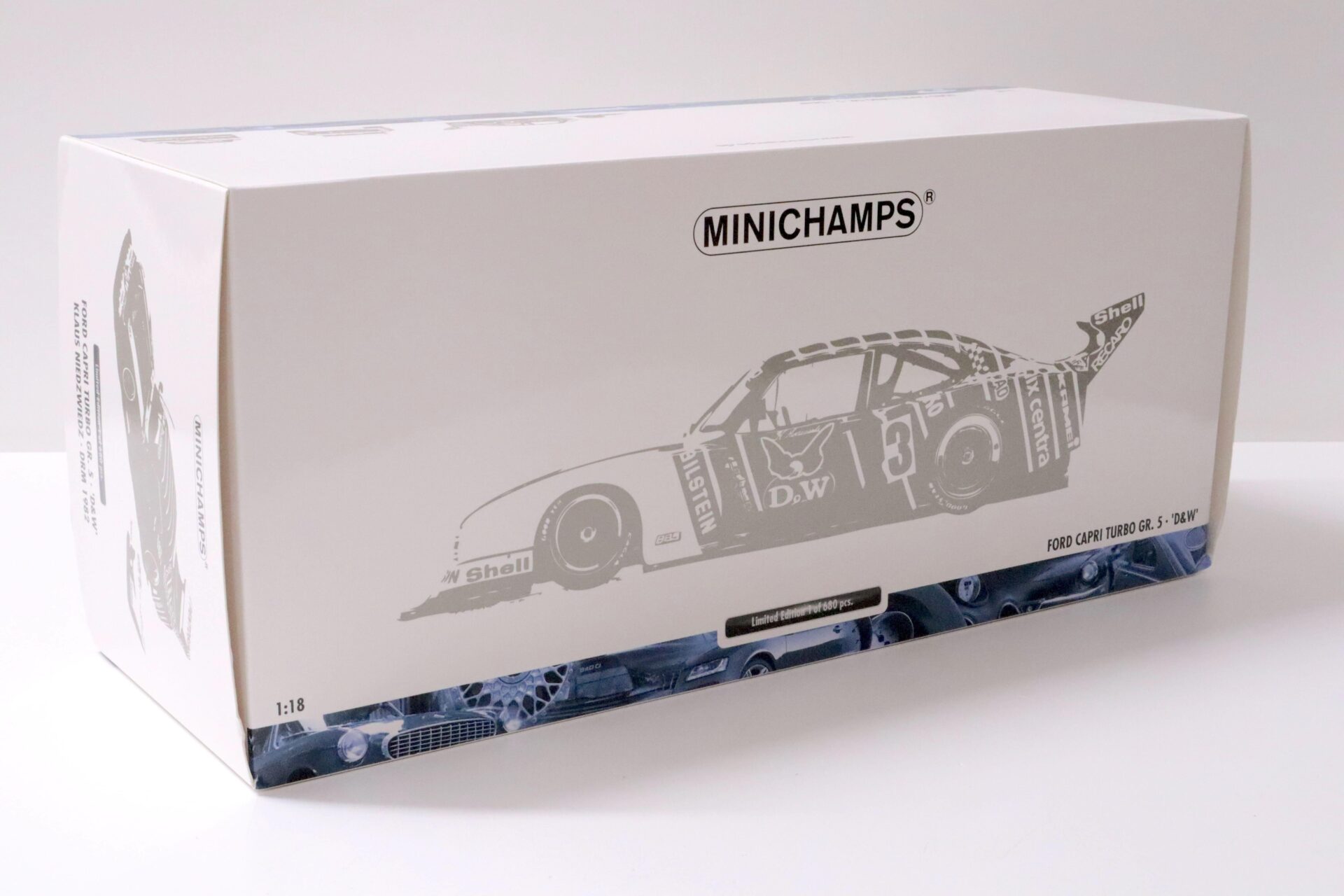 1:18 Minichamps Ford Capri Turbo Gr. 5 D&W #3 K. Niedzwiedz DRM 1982