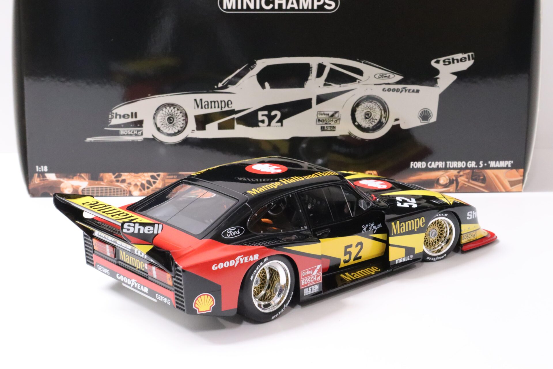 1:18 Minichamps Ford Capri Turbo Gr. 5 MAMPE #52 Hans Heyer DRM 1978