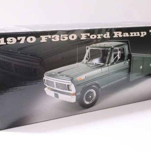 1:18 ACME 1970 Ford F350 Ramp Truck Car Transporter highland green metallic