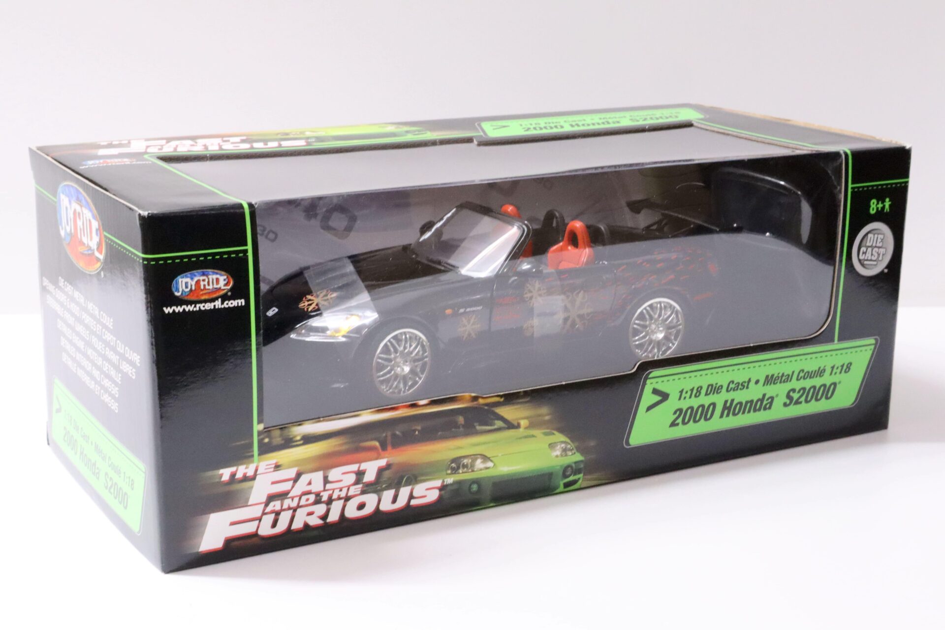 1:18 ERTL Joyride 2000 Honda S2000 with Top "The Fast and there Furious" black