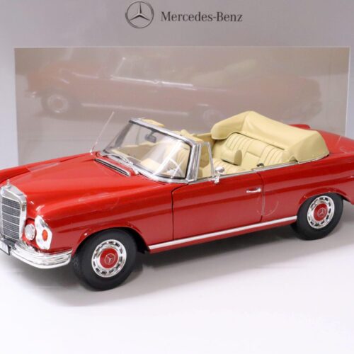1:18 Norev Mercedes 280 SE Cabriolet W108 signal red DEALER VERSION