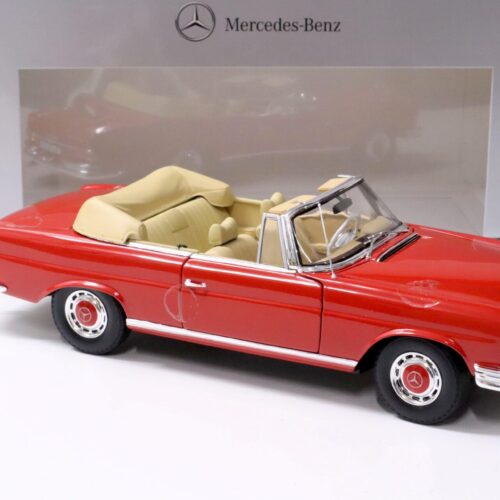 1:18 Norev Mercedes 280 SE Cabriolet W108 signal red DEALER VERSION