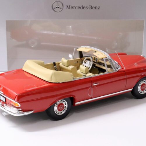 1:18 Norev Mercedes 280 SE Cabriolet W108 signal red DEALER VERSION