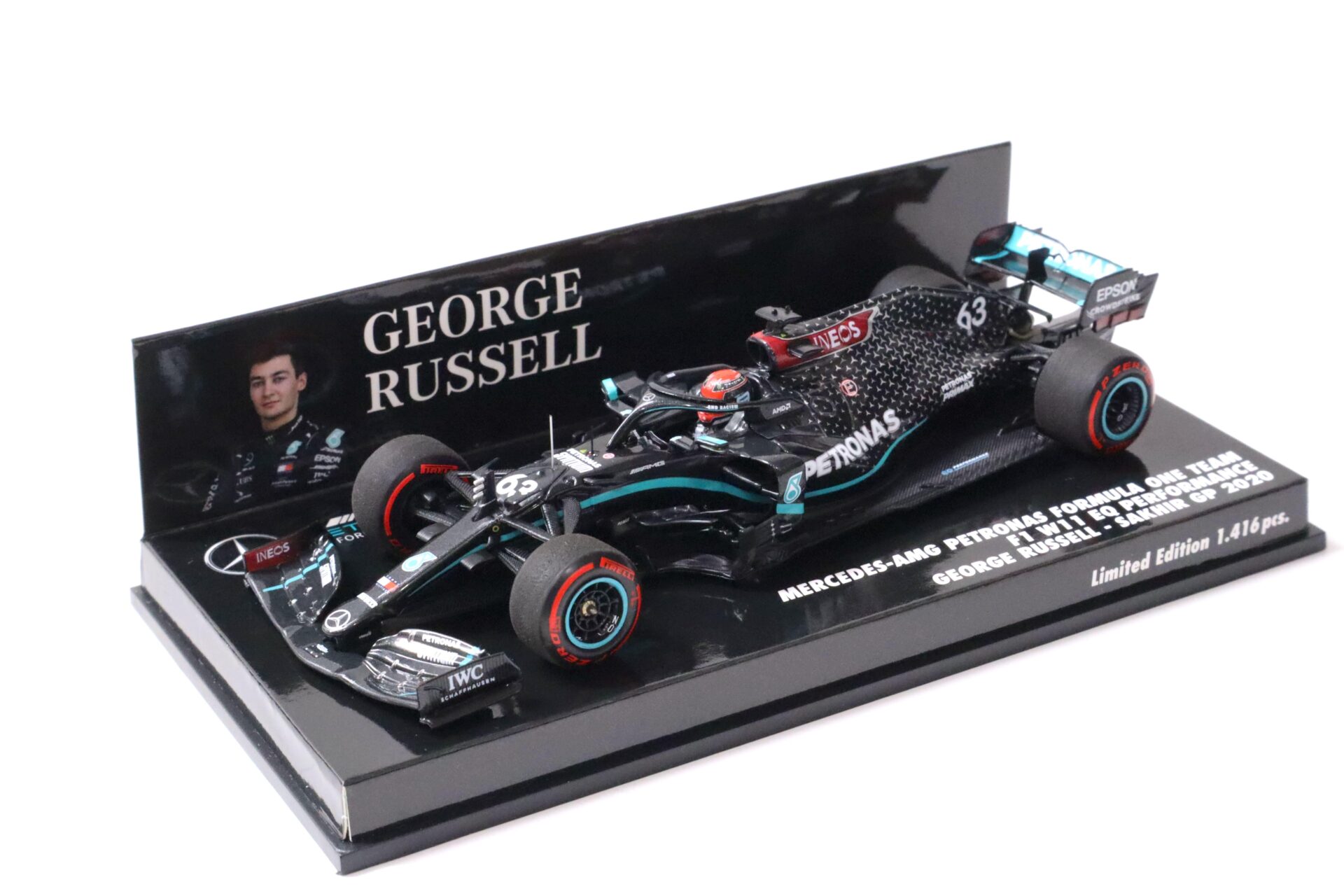 1:43 Minichamps Mercedes-AMG Petronas F1 W11 Team G.Russell Sakhir GP 2020