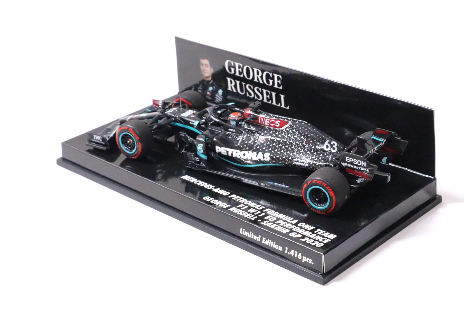 1:43 Minichamps Mercedes-AMG Petronas F1 W11 Team G.Russell Sakhir GP 2020