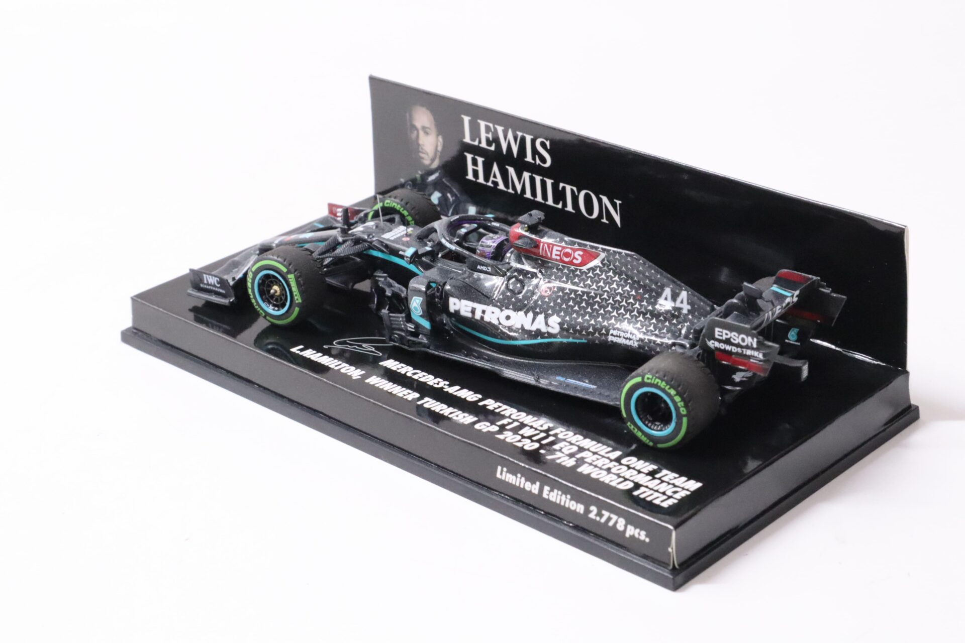 1:43 Minichamps Mercedes-AMG Petronas F1 W11 Hamilton Turkish GP 7th World Title 2020