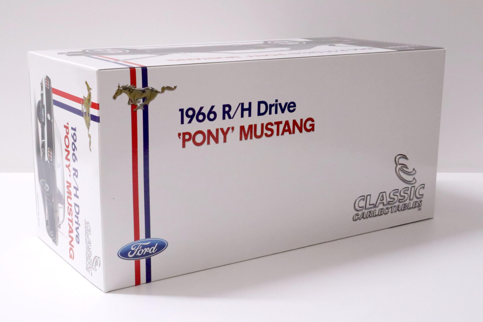 1:18 Classic Carlectables 1966 Ford Mustang Pony RHD Coupe Raven black