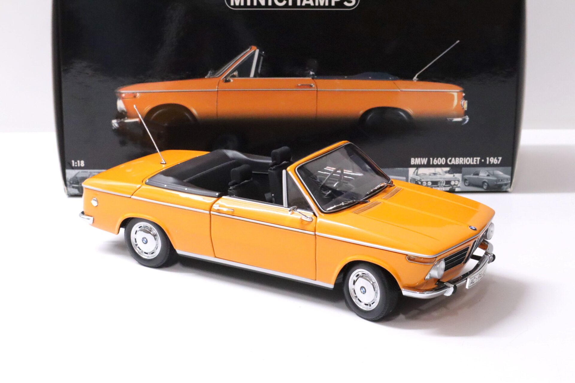 1:18 Minichamps BMW 1600 Cabriolet Convertible orange 1967