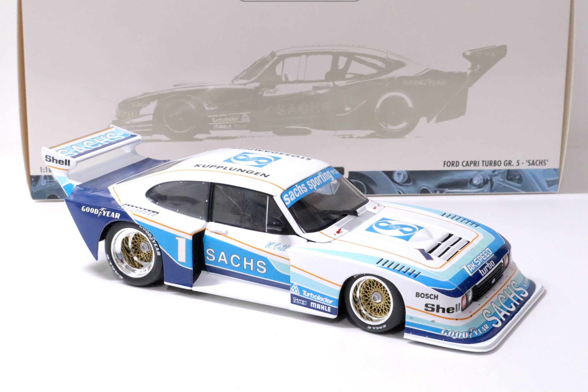 1:18 Minichamps Ford Capri Turbo Gr.5 "SACHS" #1 Harald Ertl DRM 1979