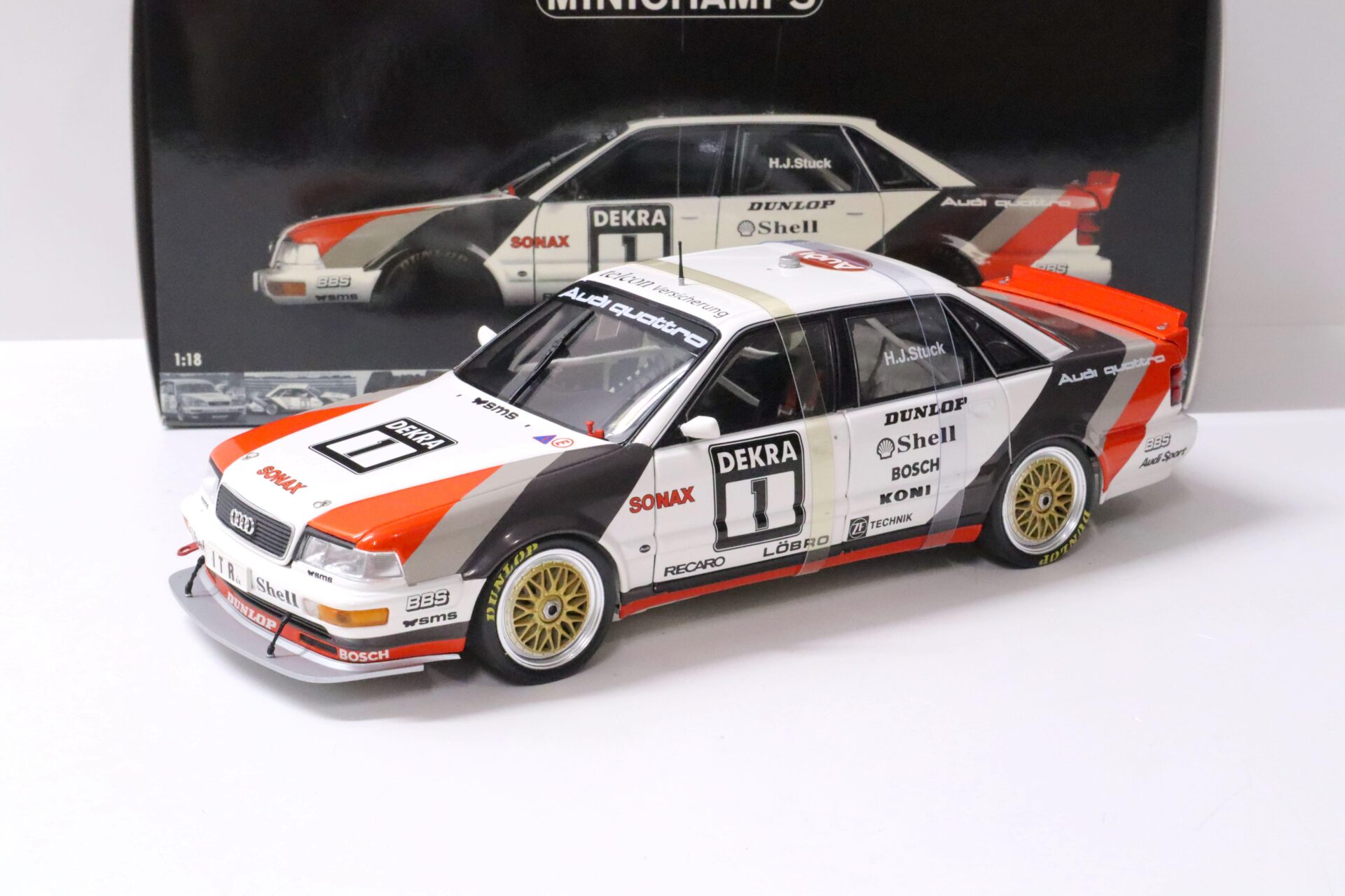 1:18 Minichamps Audi V8 Quattro DTM 1991 Team SMS #1 Hans-Joachim Stuck