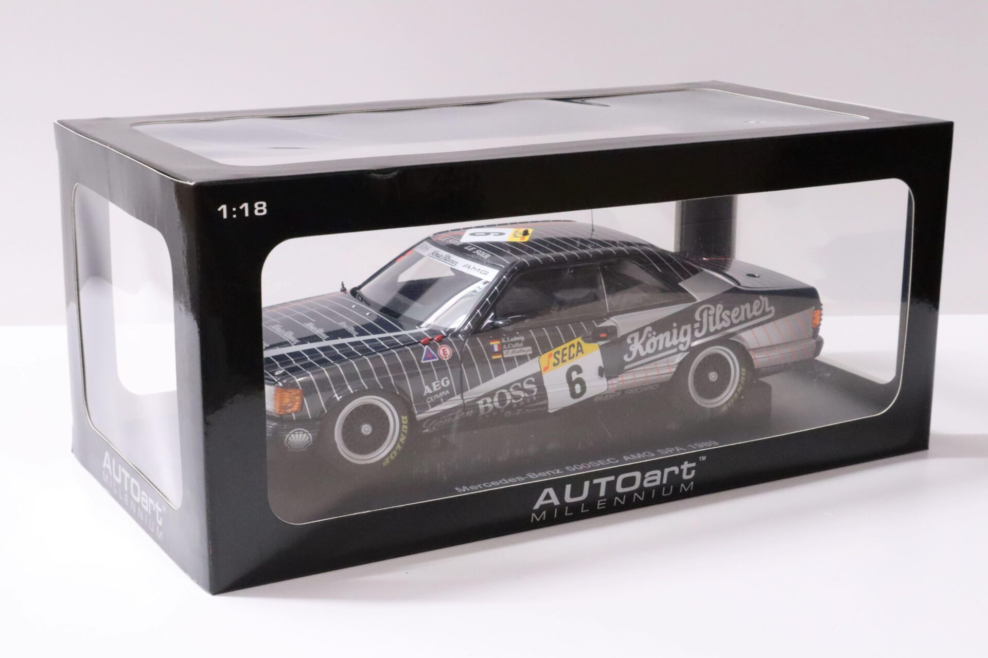 1:18 AUTOart Mercedes 500 SEC AMG 24h Race #6 SPA Franchorchamps 1989