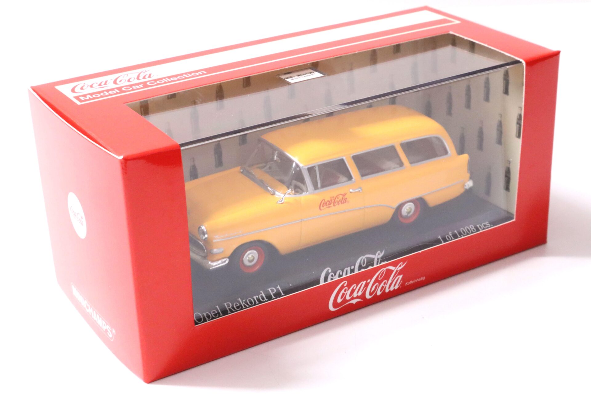1:43 Minichamps Opel Rekord P1 Kombi Break 1958 orange COCA COLA
