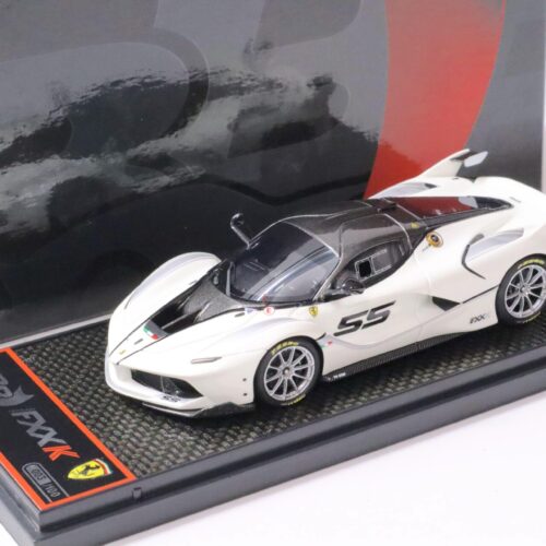 1:43 BBR Ferrari FXXK #55 Bianco Avus white 2016 - Limited Edition 100 pcs.