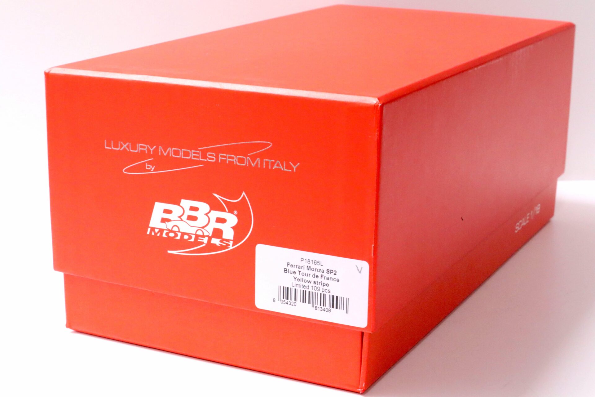 1:18 BBR Ferrari Monza SP2 blue Tour de France/ yellow stripes with display Limited Edition