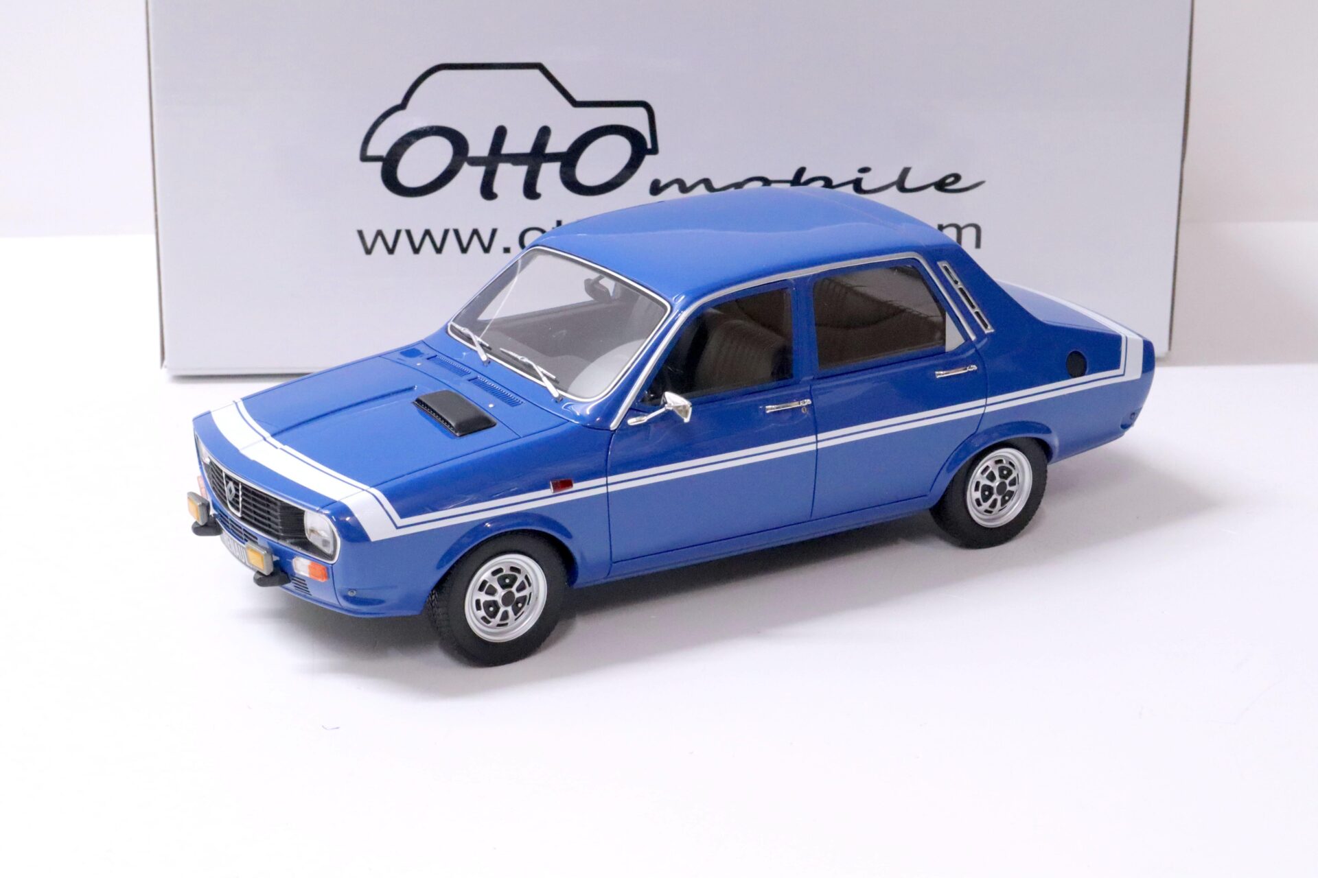 1:18 OTTO mobile OT919 Renault 12 Gordini blue/ white stripes 1970